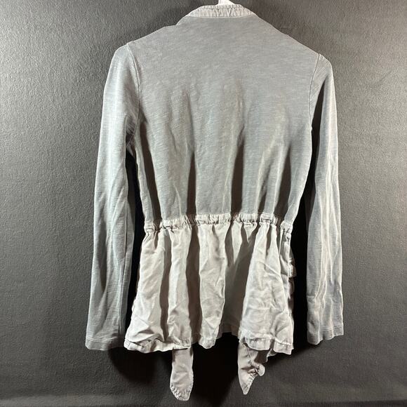 XCVI women jacket xs gray asymmetric open front lagenlook boho moto biker grunge - Picture 7 of 8